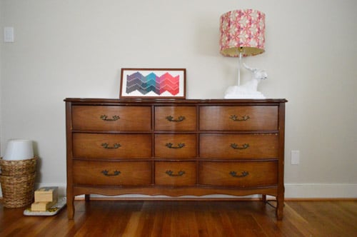 Adding A Moose Lamp & A Vintage Dresser