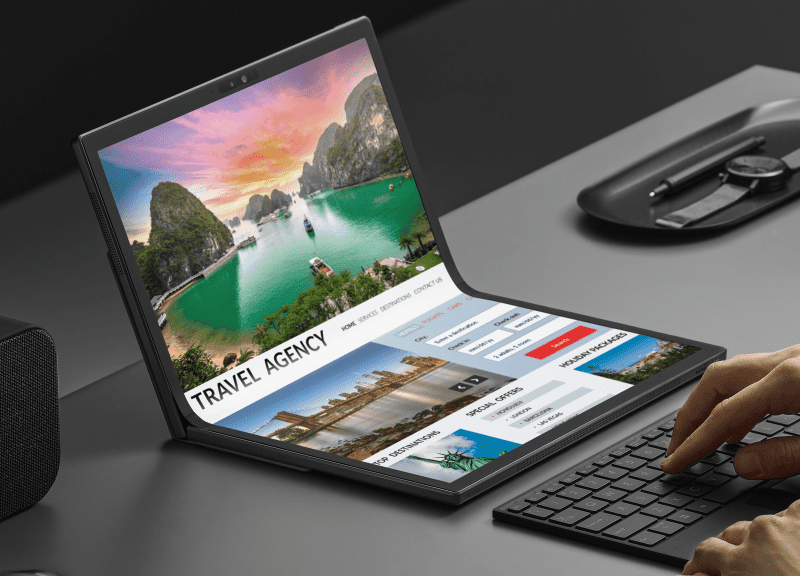 Folding Laptop Screens, for When 13 Inches Won’t Cut It