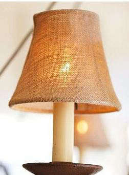 Burlap Chandelier Shade