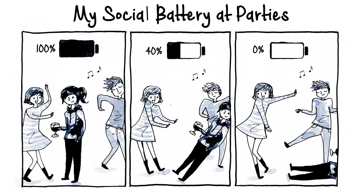 29 Introvert Comics By Debbie That Only People With Social Anxiety Will Understand
